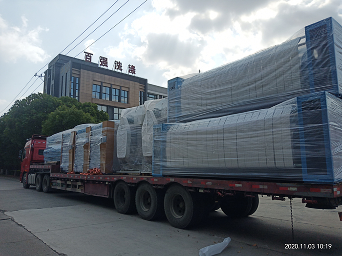 百強洗滌設備發貨安徽六安和湖南